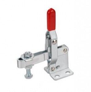 China Mini Vertical Toggle Clamp 11421 Red Straight Handle Car Body Welding Jig supplier