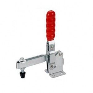 China Small Vertical Action Toggle Clamp 12205 Red Handle U Shaped Bar Flange Base supplier