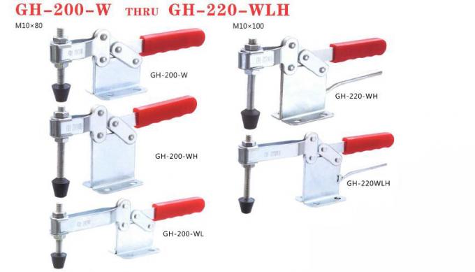 Horizontal Handle Toggle Clamp 200W Holding Capacity 400kg U Bar Flanged Base