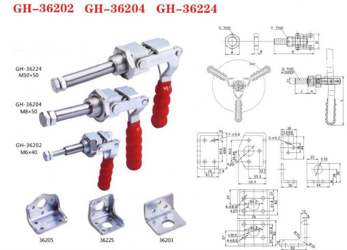 36224 Push Pull Toggle Clamp External Thread Mounting Destaco 624M