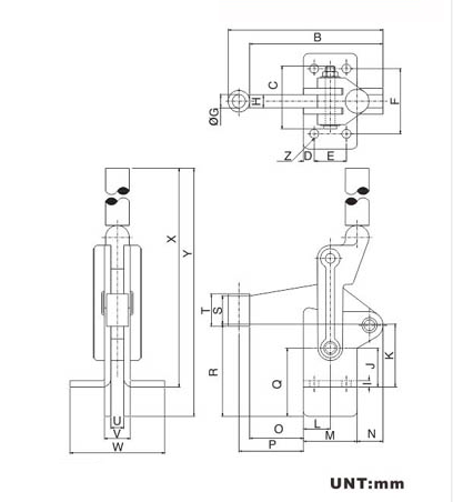 70720 Heavy Duty Toggle Clamps / Straight Line Toggle Clamp Forged Steel