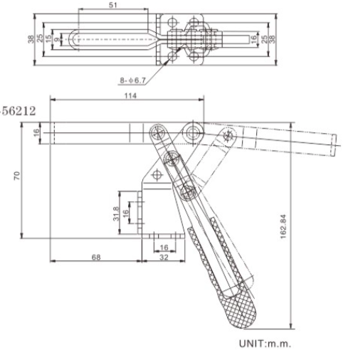 High Power Horizontal Toggle Clamp 20820 / Stainless Steel Toggle Clamps