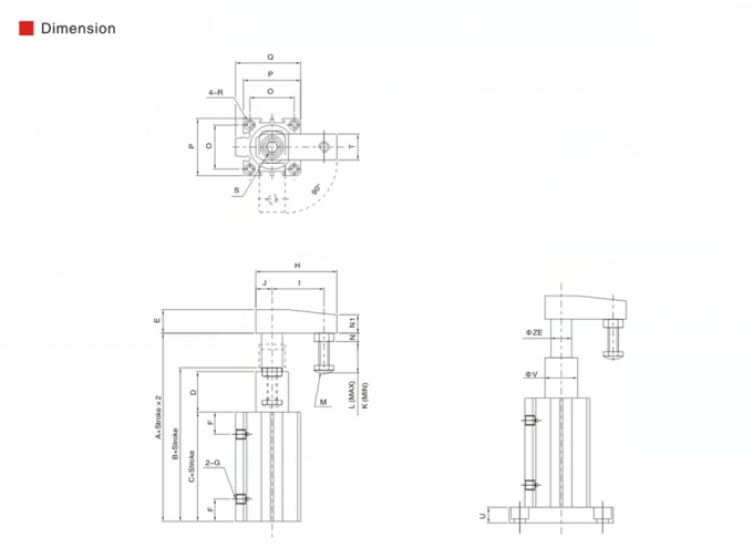 Aluminum Alloy Swing Clamp Cylinder ISO Certification 1 Year Warranty